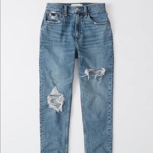 Abercrombie Ripped High Rise Mom Jeans